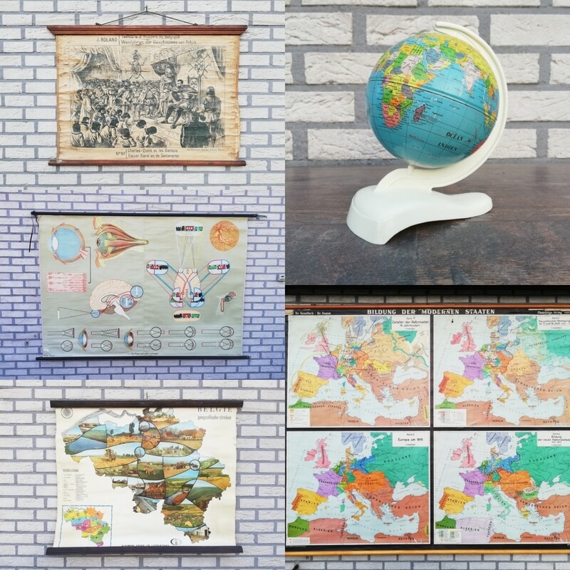 Schoolkaarten en globes