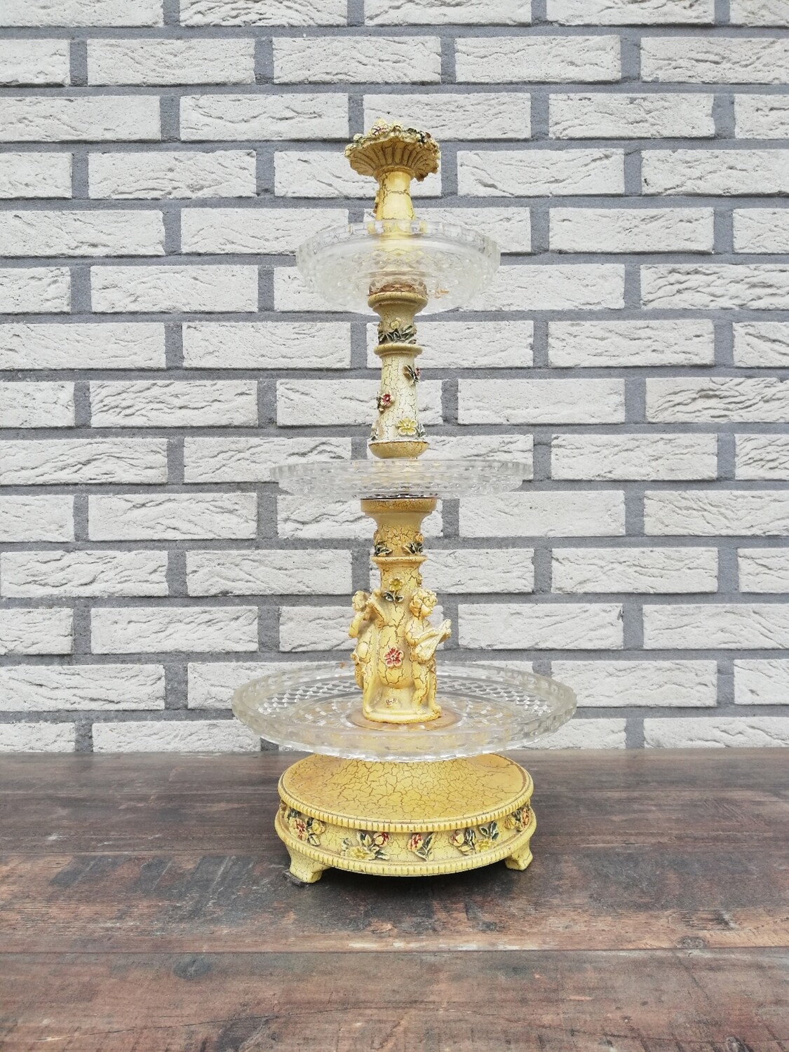 Etagère cupido kristallen schalen