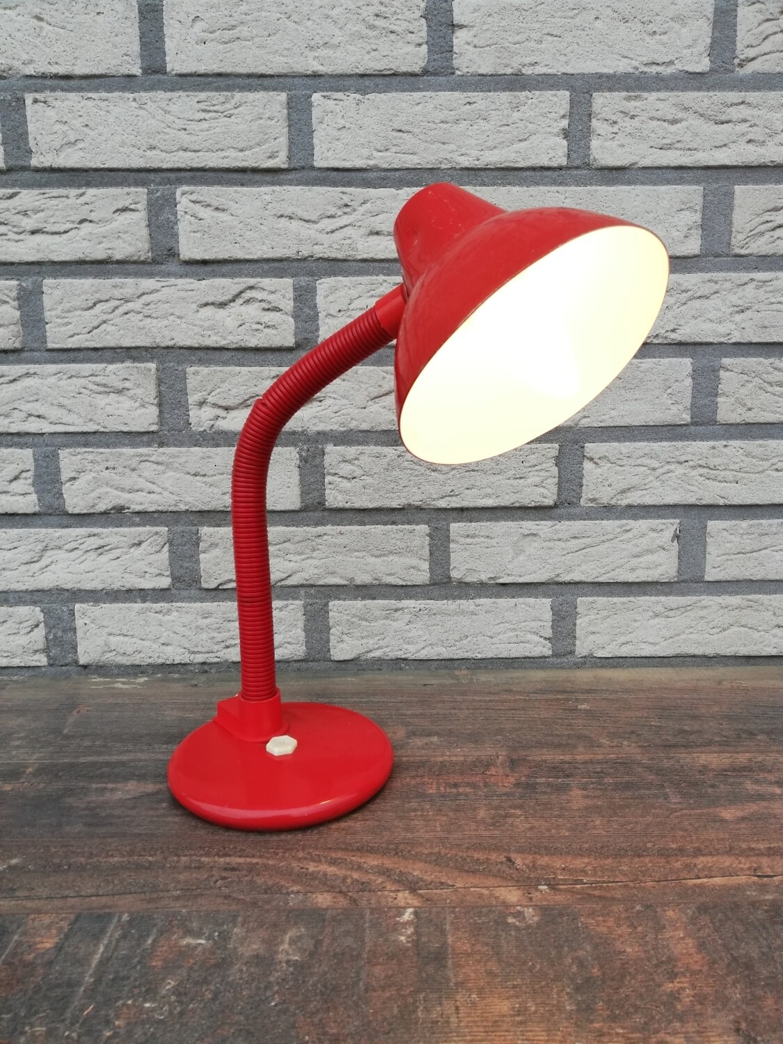 Vintage bureaulampje rood