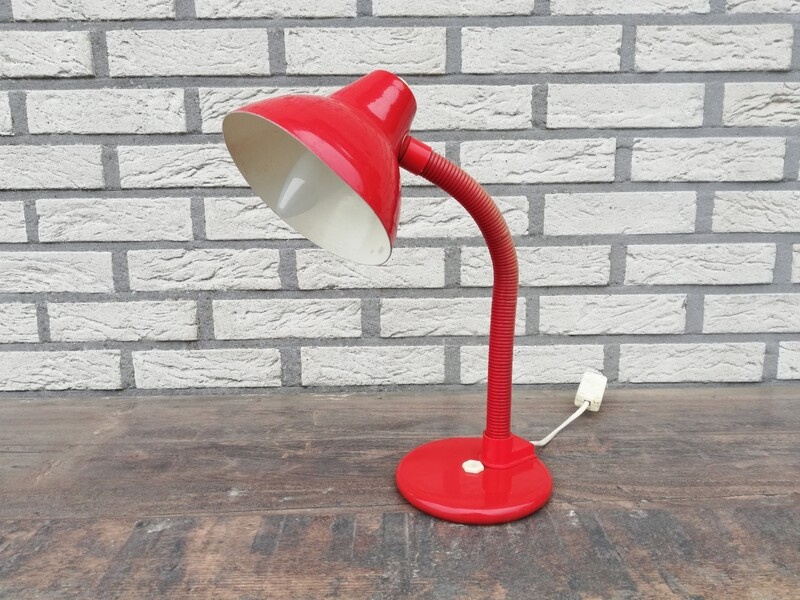 Vintage bureaulampje rood
