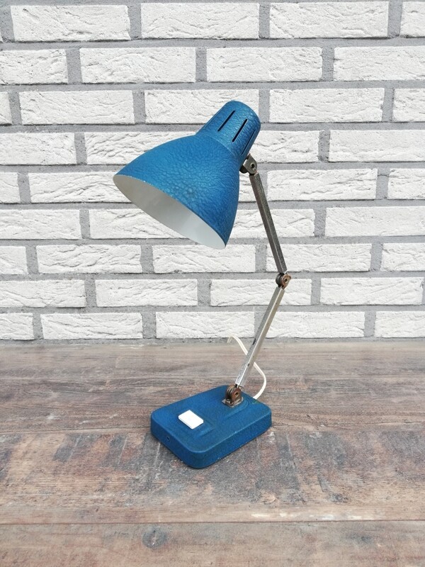 Scharnier bureaulamp blauw