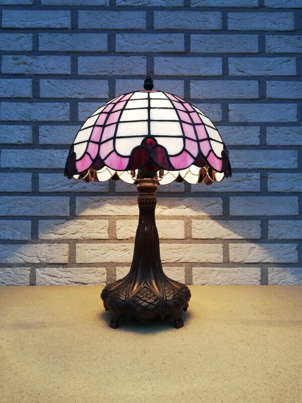 Tiffany lamp met roze