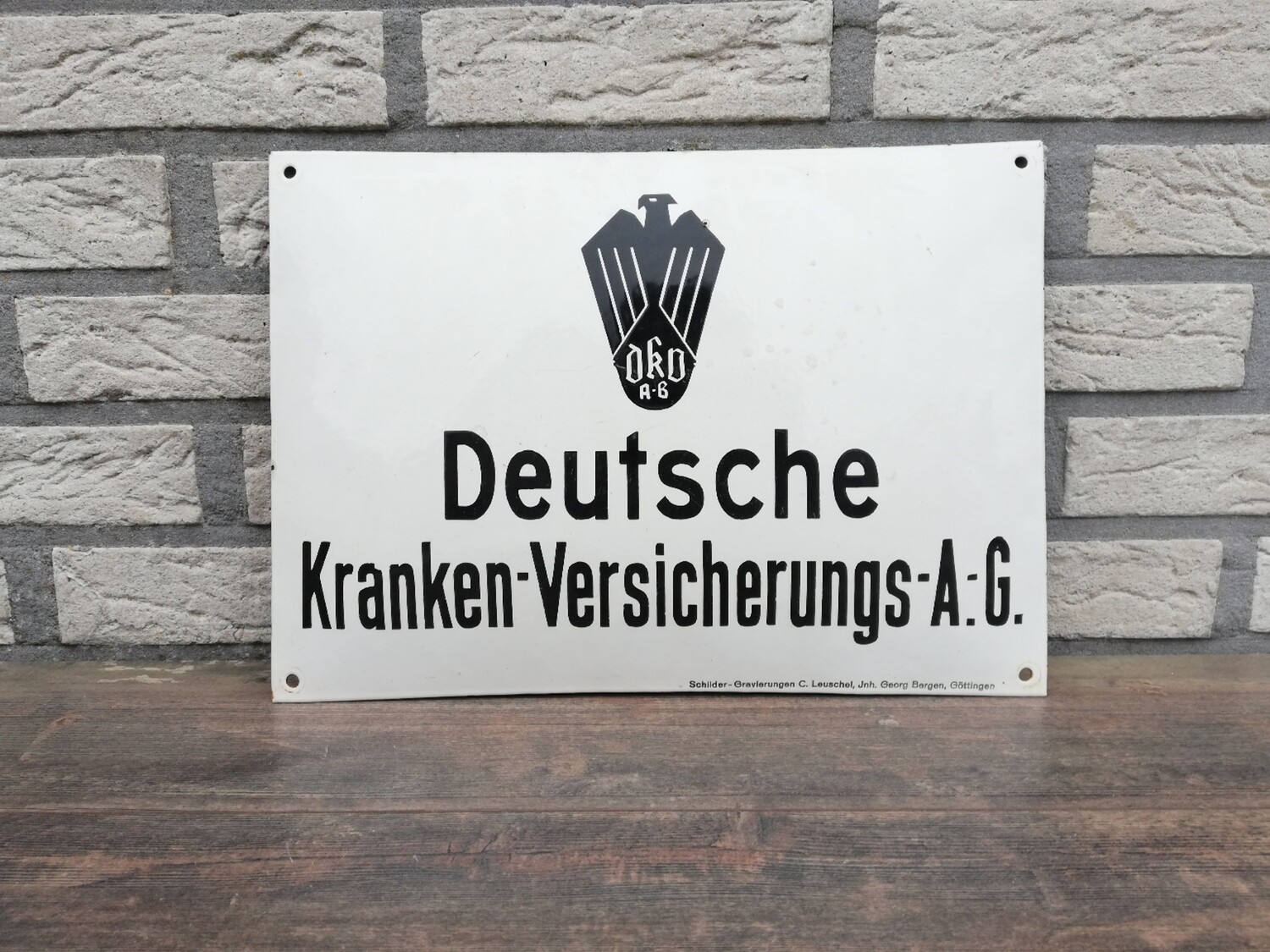 Emaille bord DKV