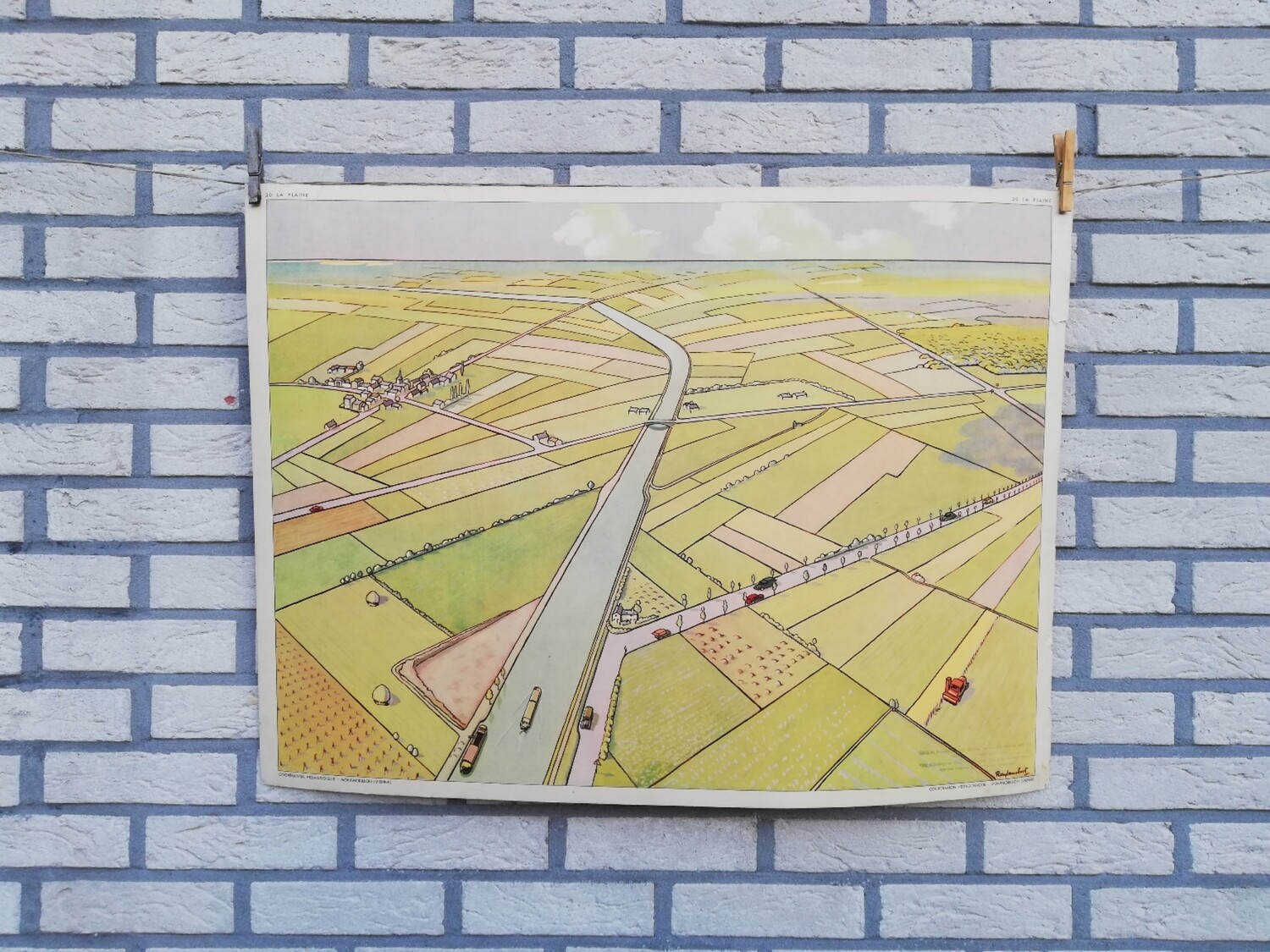 Dubbelzijdige schoolprent - terrain limoneux / la plaine