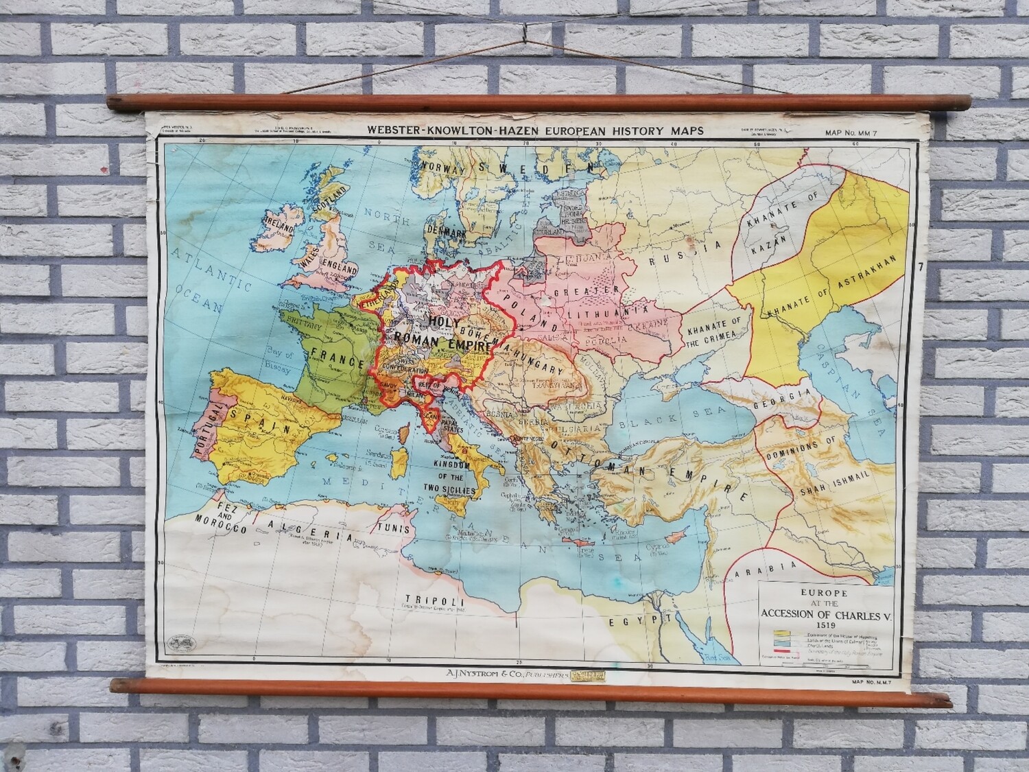 Schoolkaart (ENG) - Europa, Karel V, 1519