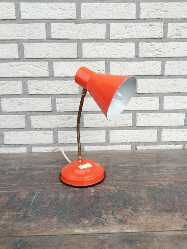 Vintage bureaulampje oranje