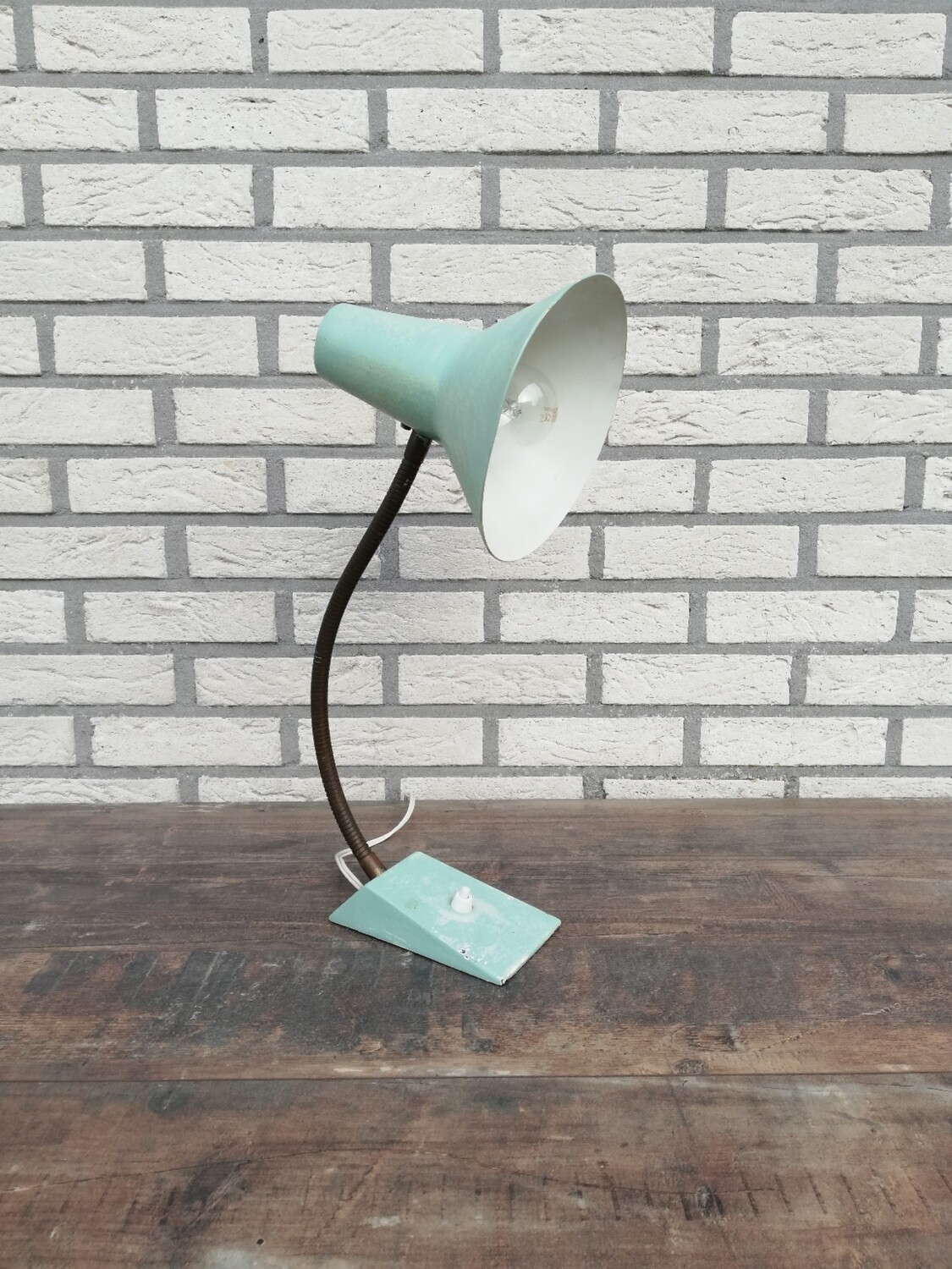 Vintage bureaulamp herschilderd