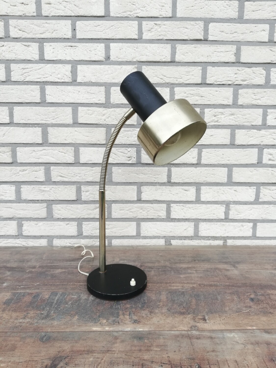 Grote bureaulamp zwart / metaal
