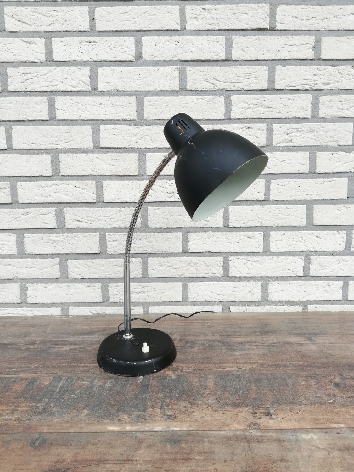 Vintage bureaulamp zwart