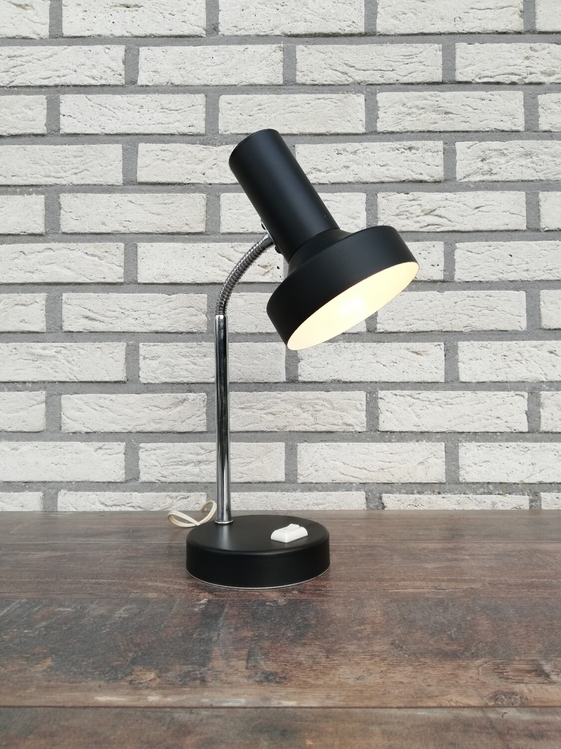 Vintage bureaulamp zwart