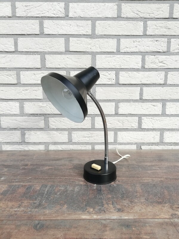 Vintage bureaulampje zwart