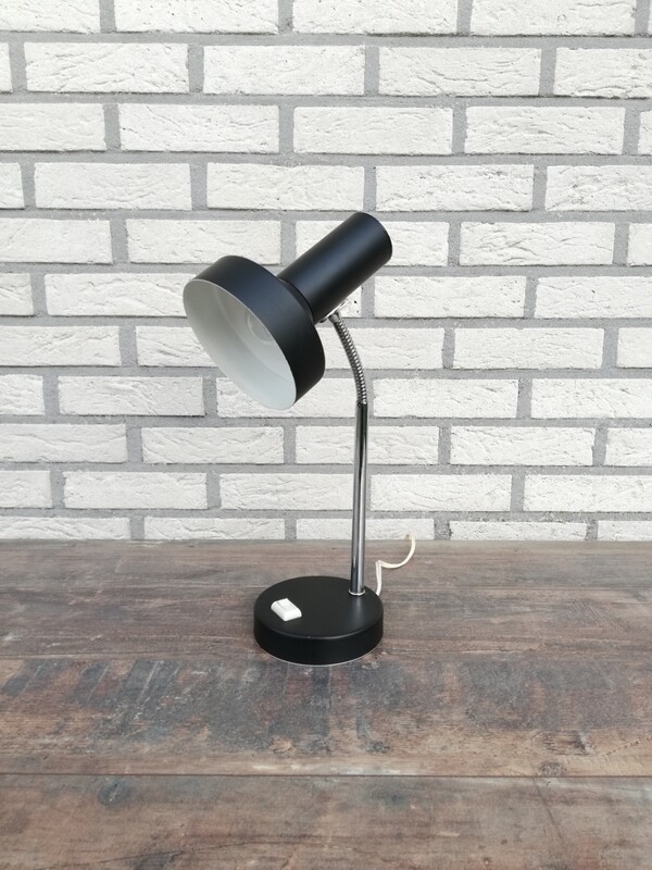 Vintage bureaulamp zwart