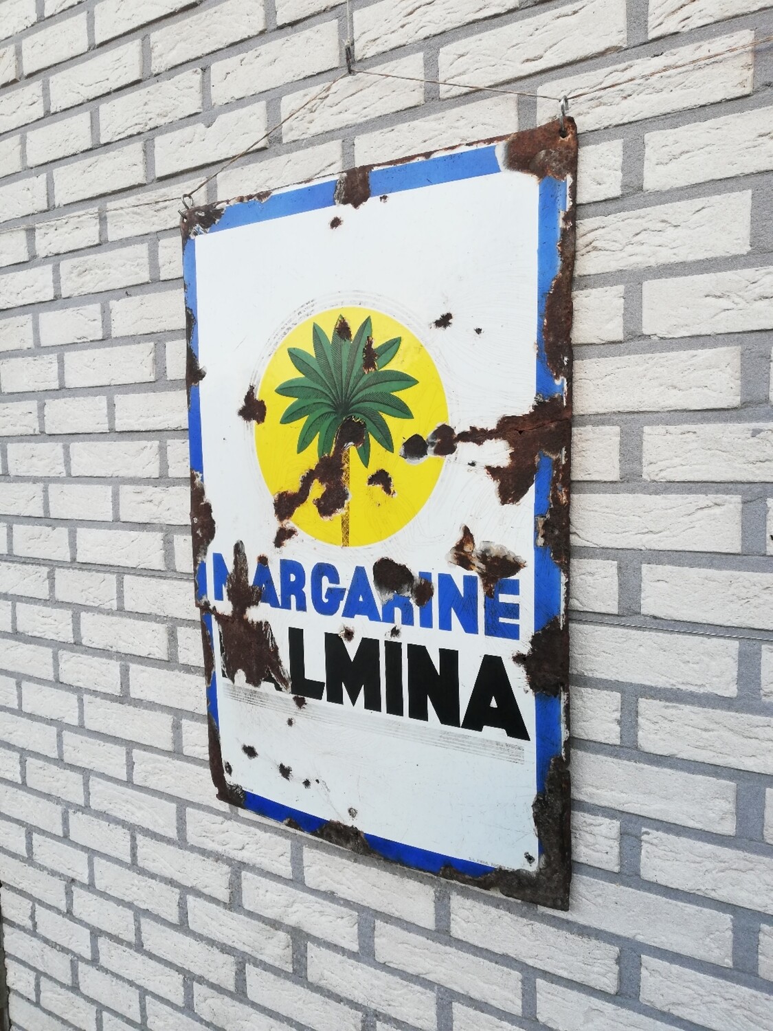 Emaille bord Margarine Palmina 1931