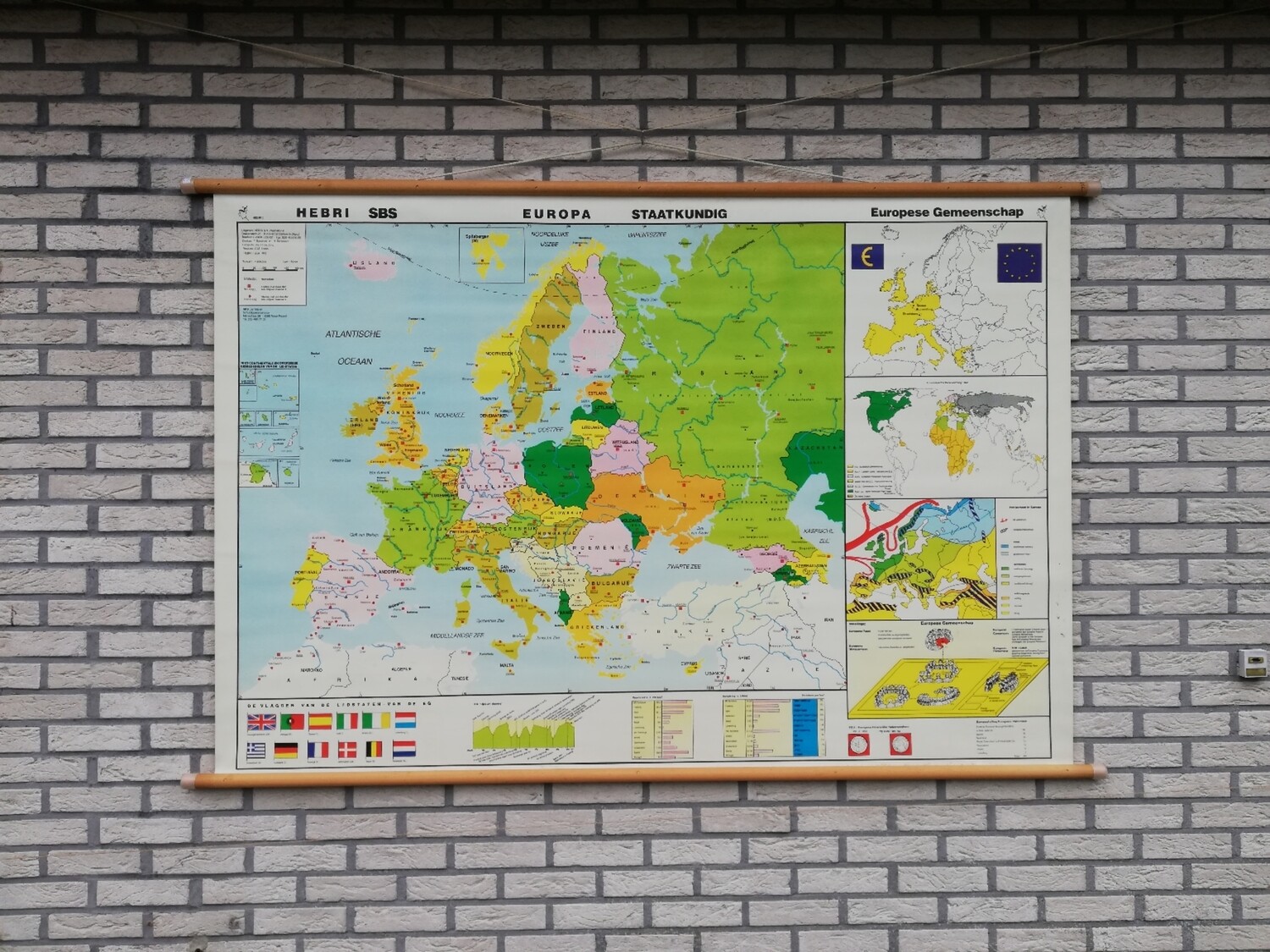 Schoolkaart - Europa staatkundig (dubbelzijdig)