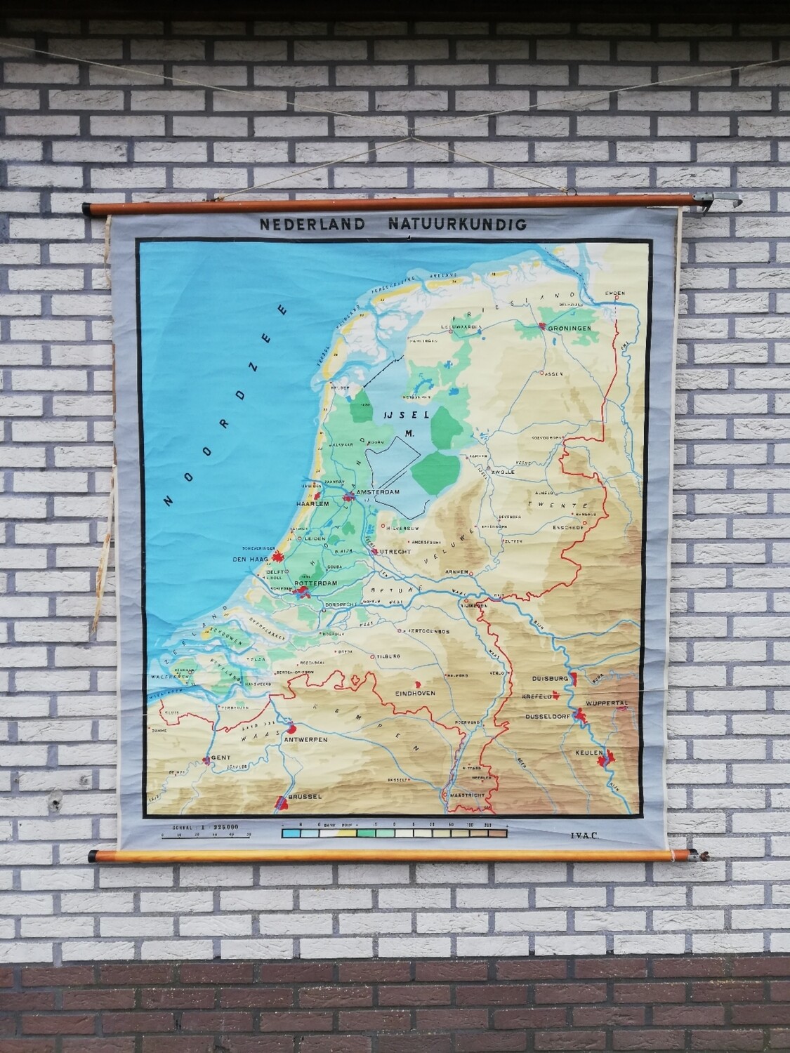 Schoolkaart - Nederland natuurkundig