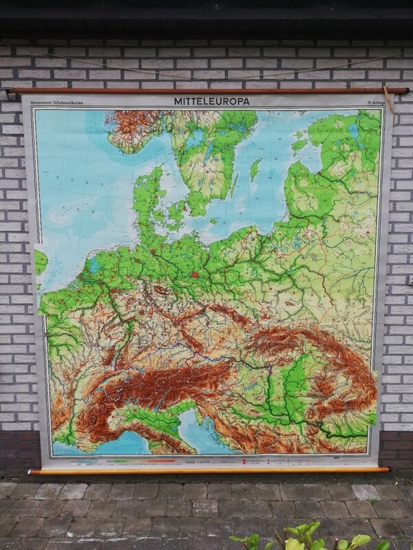XL schoolkaart (D) - midden Europa