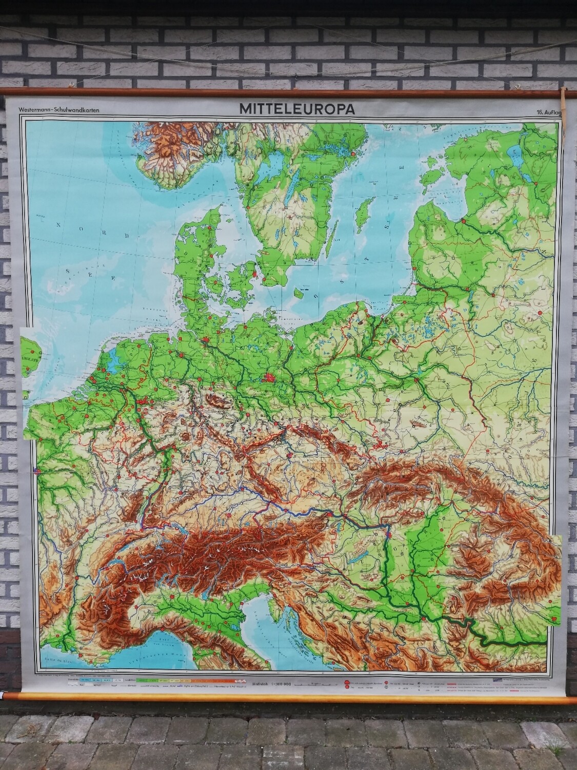 XL schoolkaart (D) - midden Europa