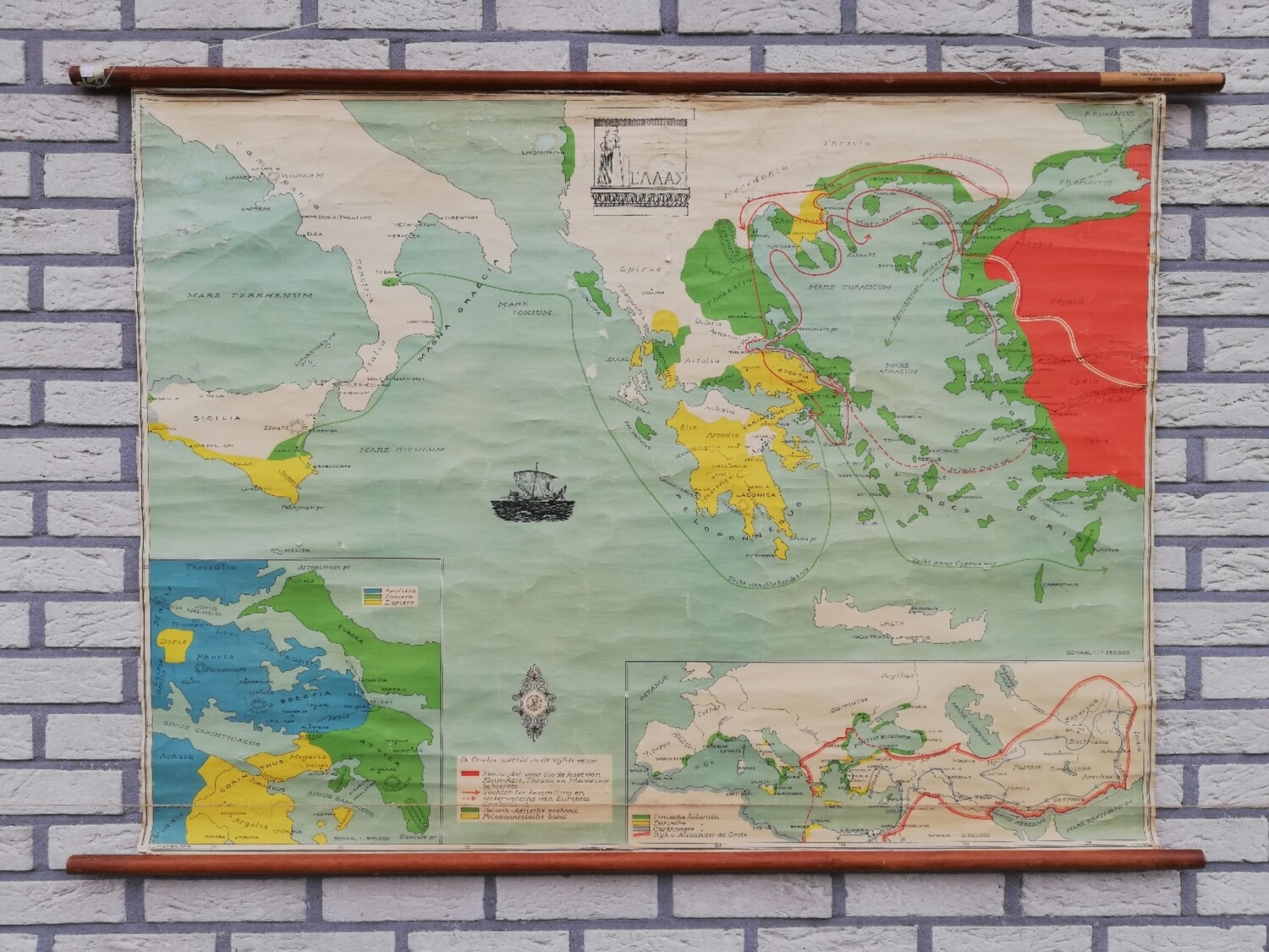Schoolkaart - Griekse wereld 5e eeuw