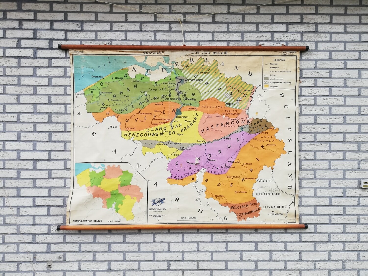 Schoolkaart - België geografisch