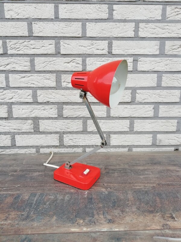 Scharnier bureaulamp rood/oranje MG