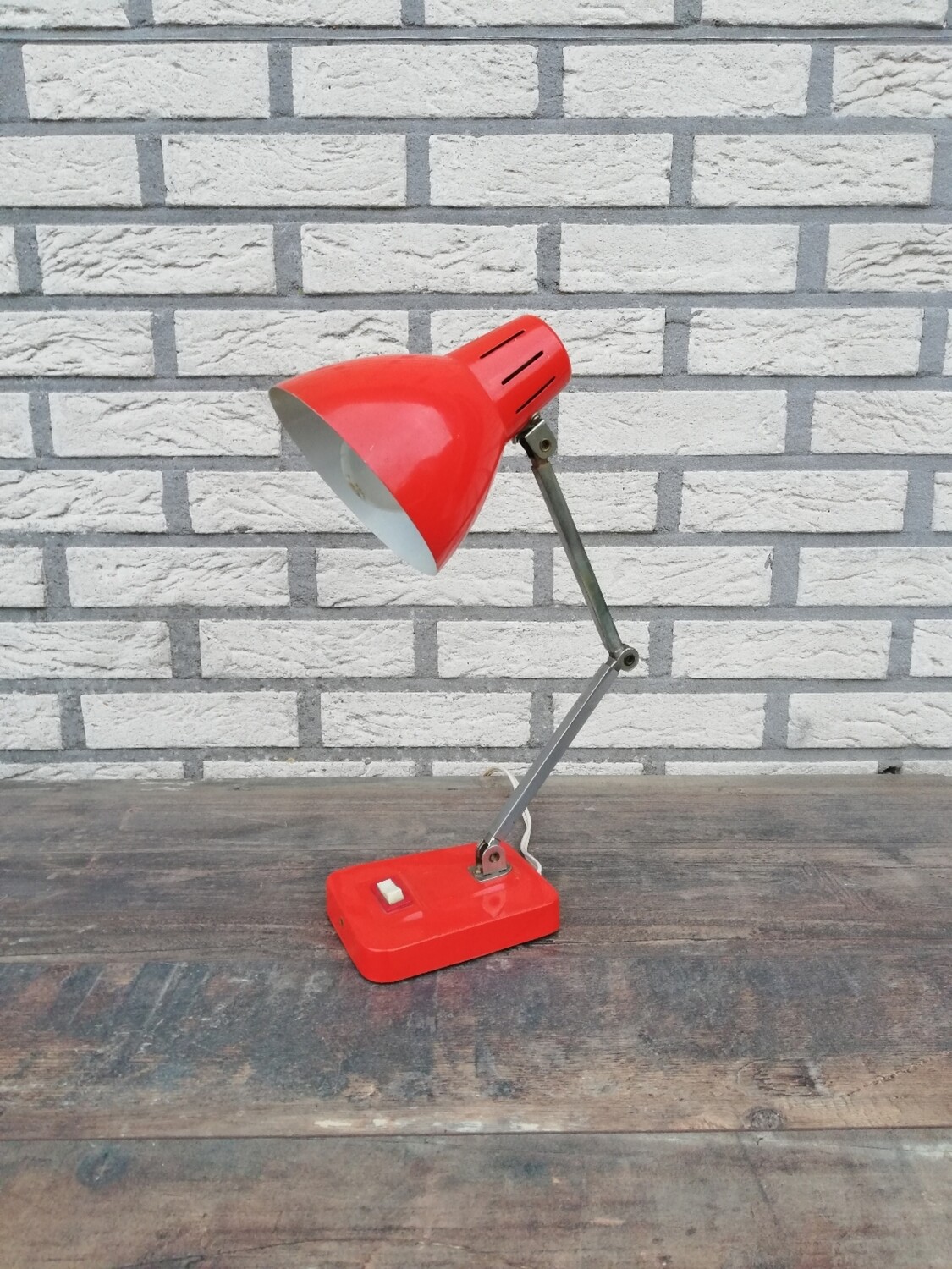 Scharnier bureaulamp rood/oranje MG
