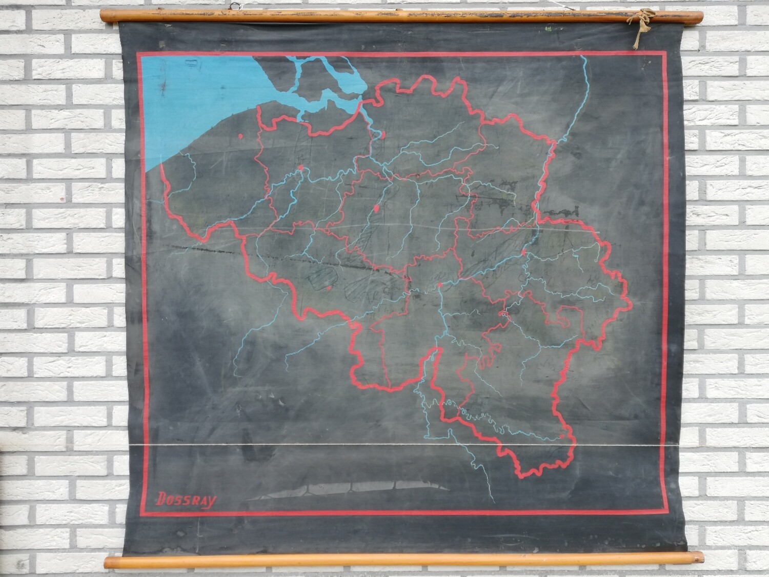Schoolkaart - België (blanco, rubber)