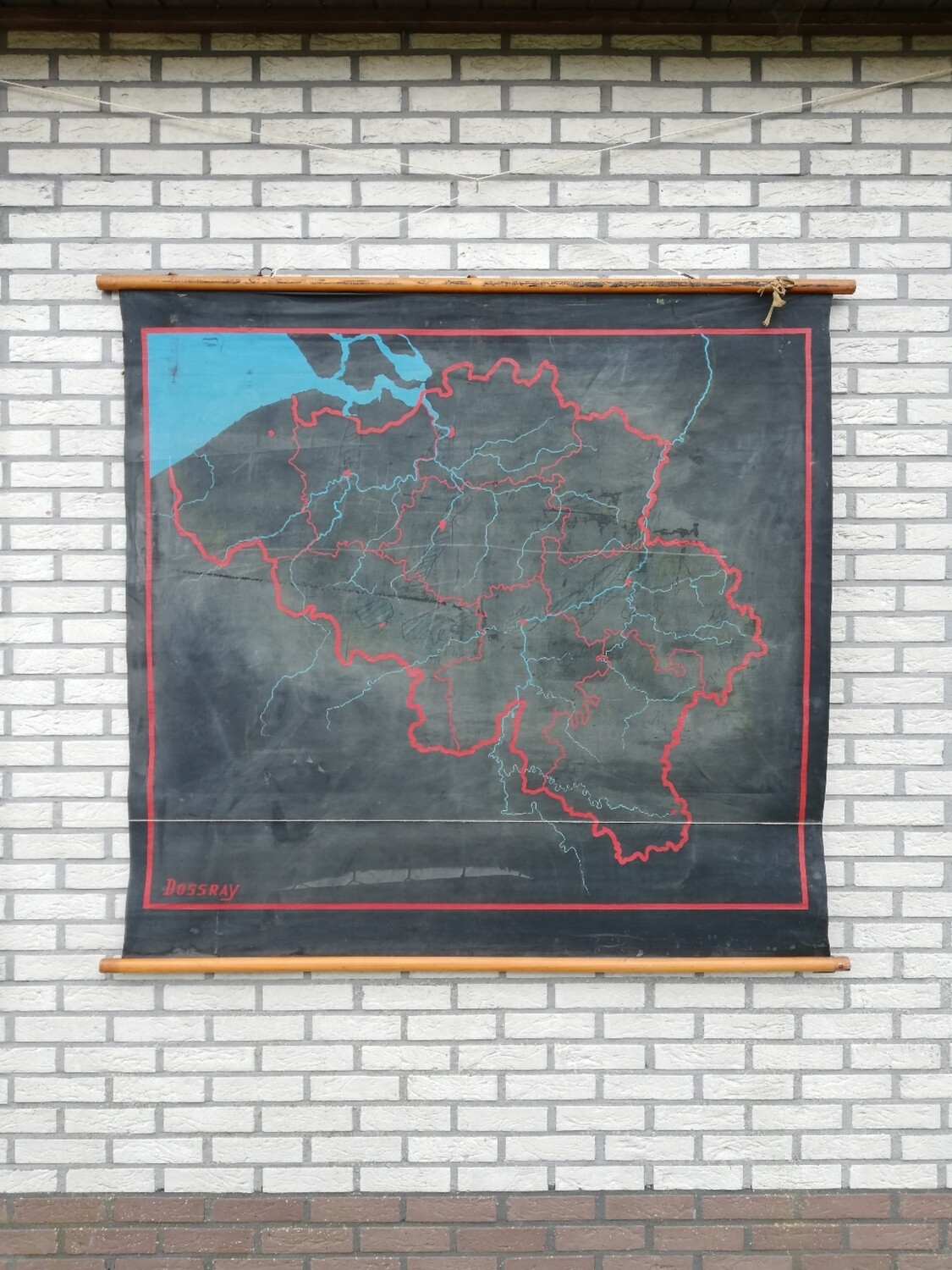 Schoolkaart - België (blanco, rubber)