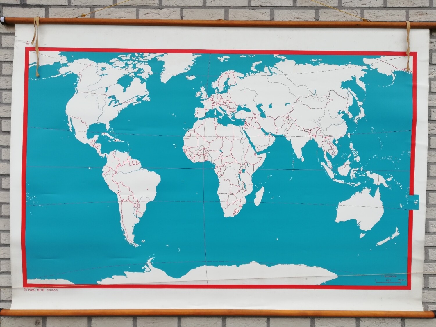Schoolkaart - wereld (blanco)