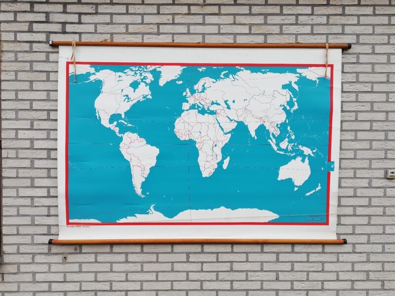 Schoolkaart - wereld (blanco)
