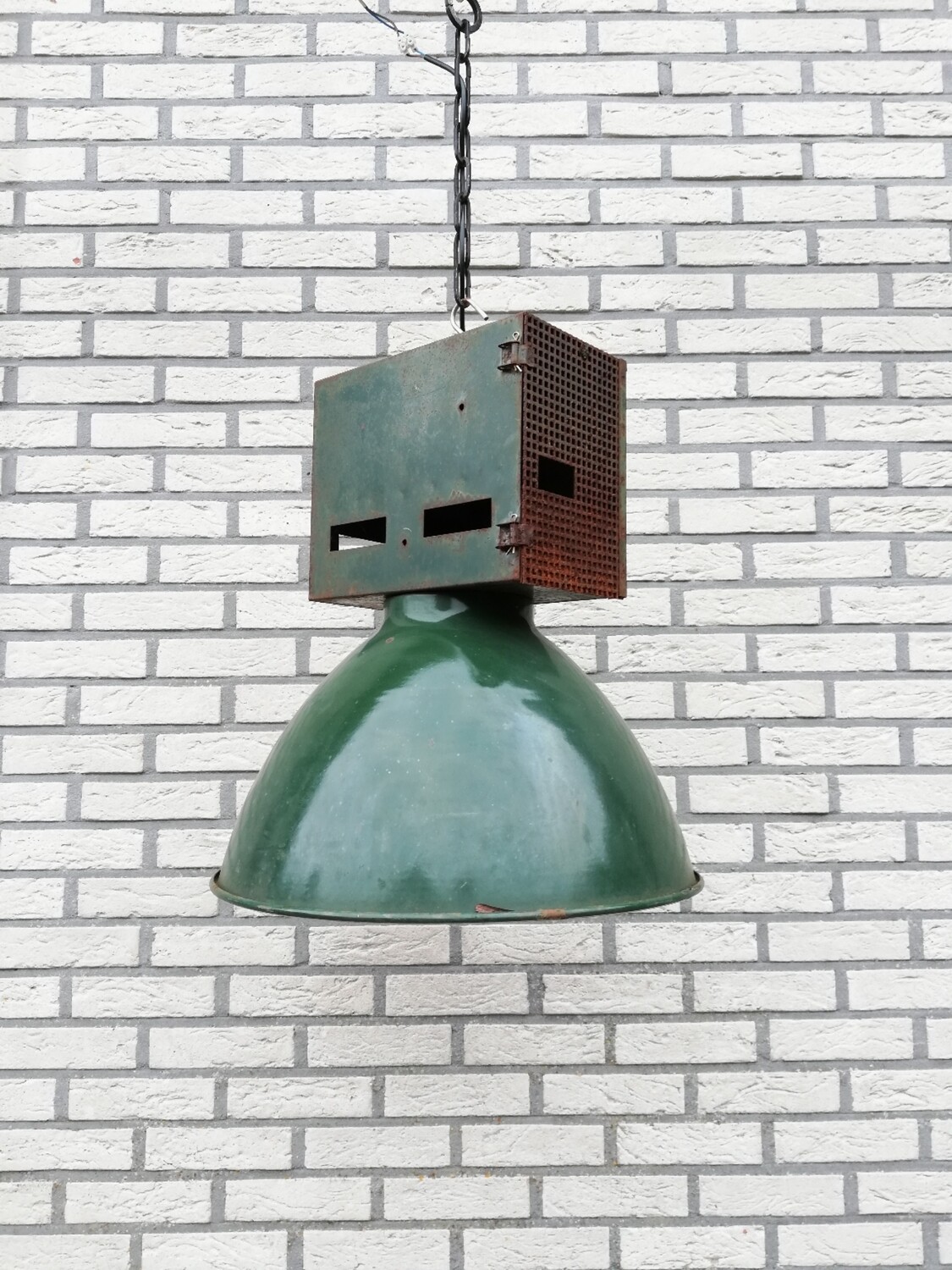 Grote Industriële emaille hanglamp