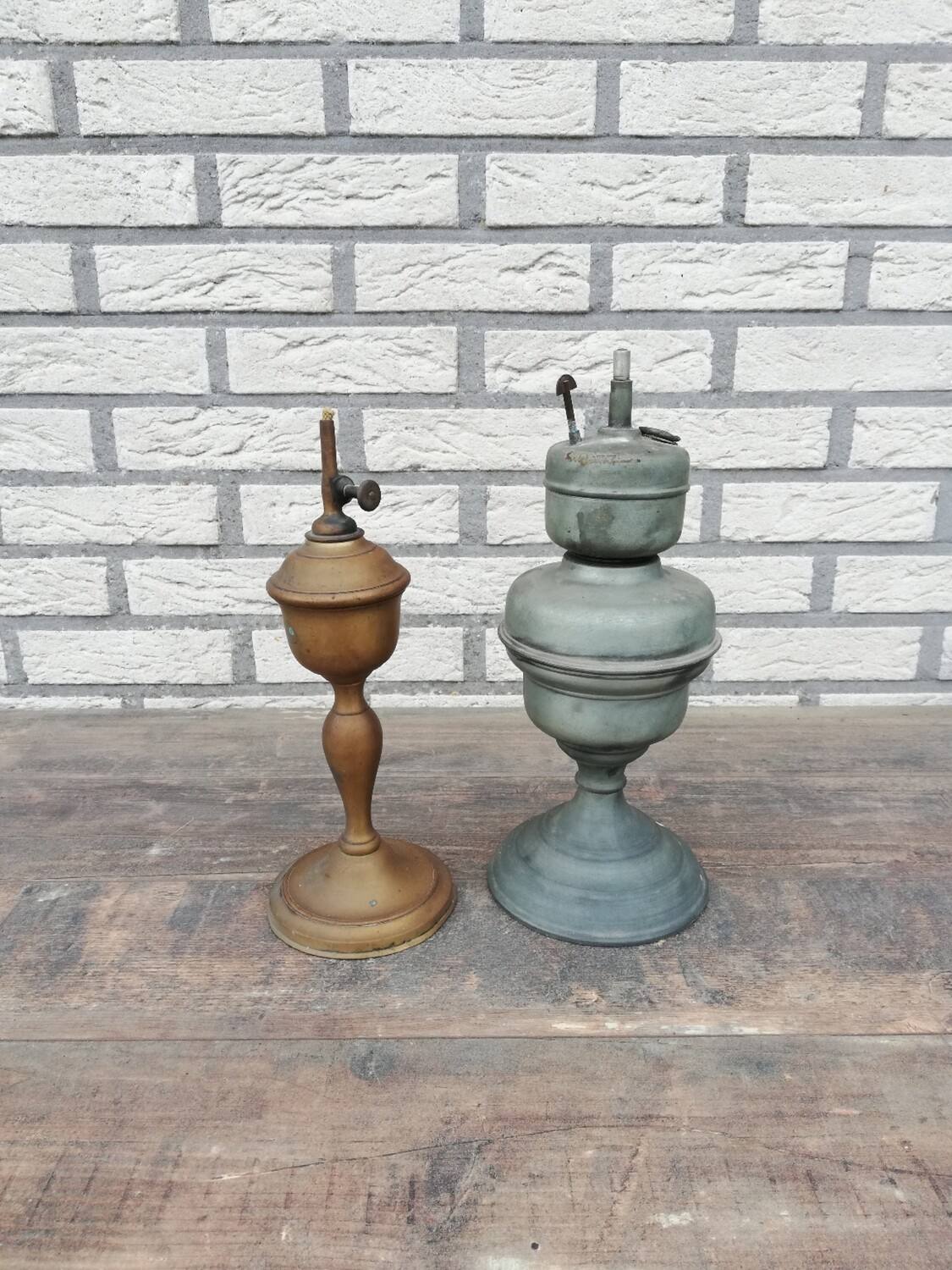2 antieke branders / lampen