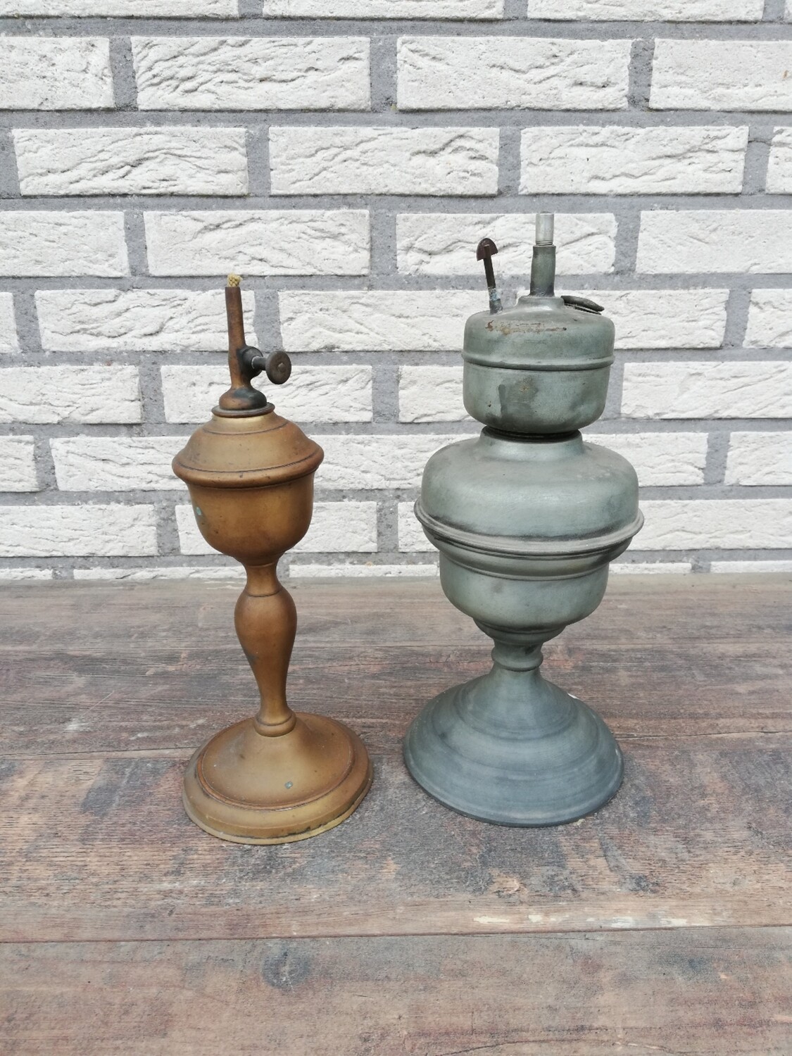 2 antieke branders / lampen