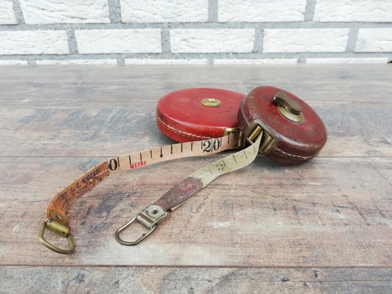 2 antique measuring tapes Treble Sheffield