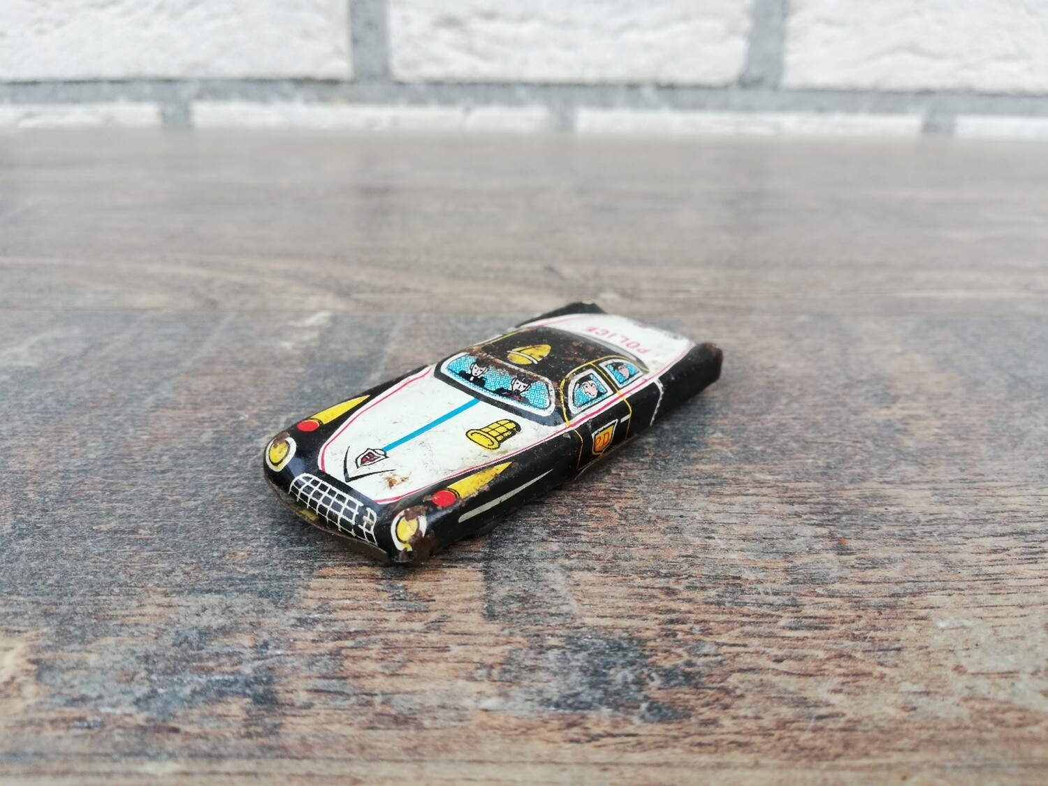 Vintage tin police car TN Nomura