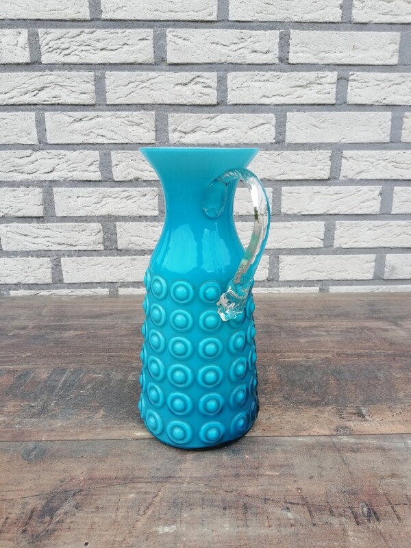 Vintage blue Italian pitcher