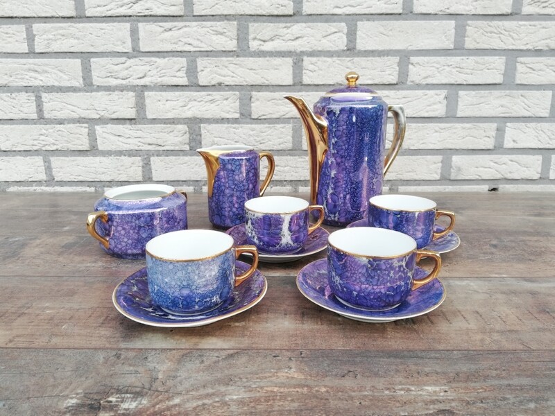 Vintage porcelain tea set, 4 people