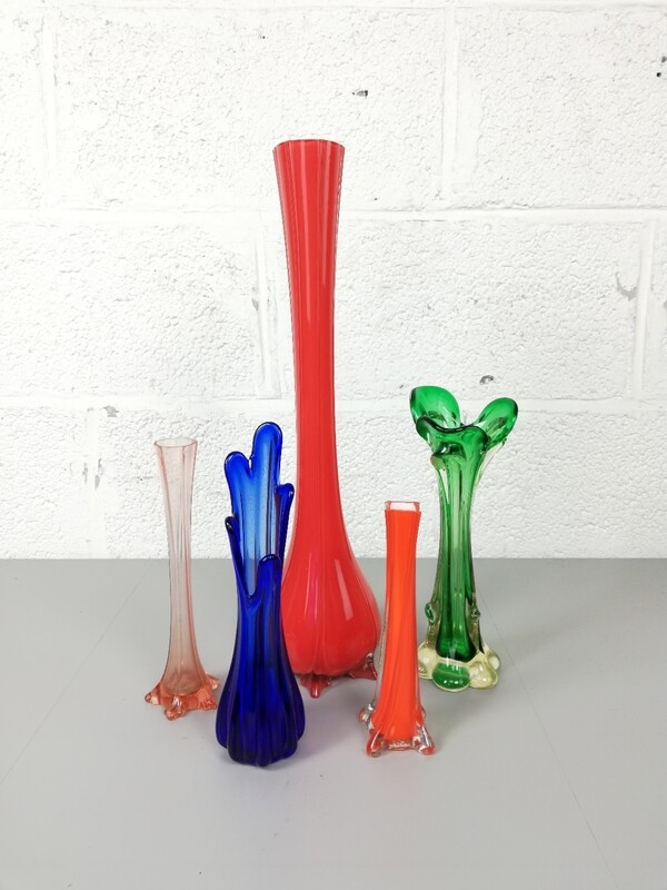 5 tall and small vases