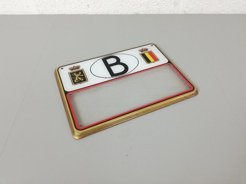 Old Belgian numberplate cover