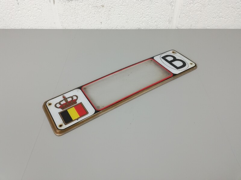 Old Belgian license plate cover