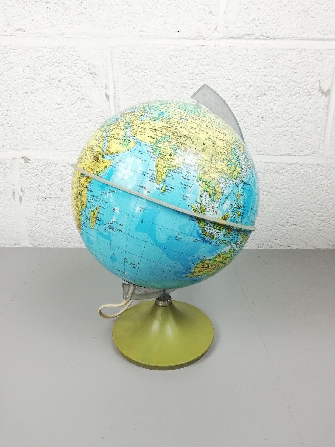 Vintage globe with light