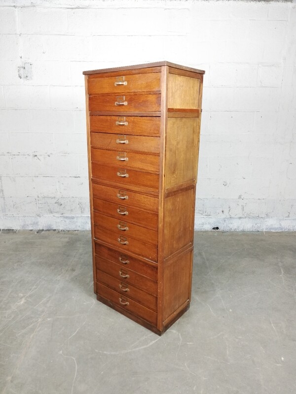 Antique wooden archive cabinet