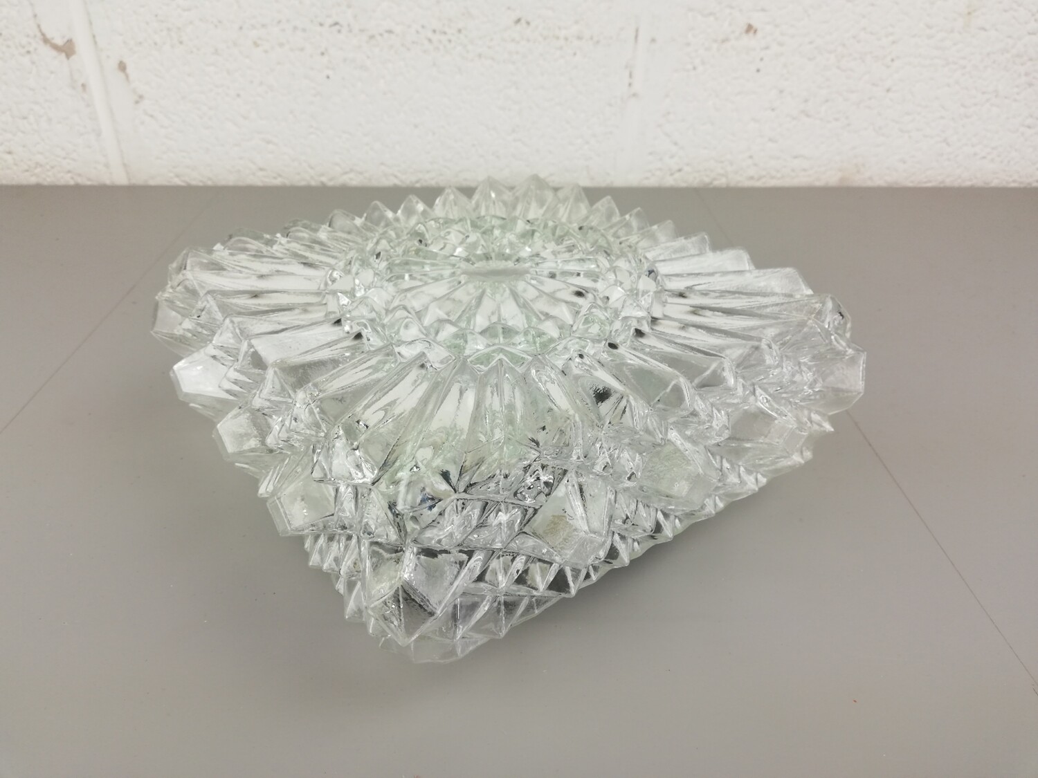 Square glass ceiling light