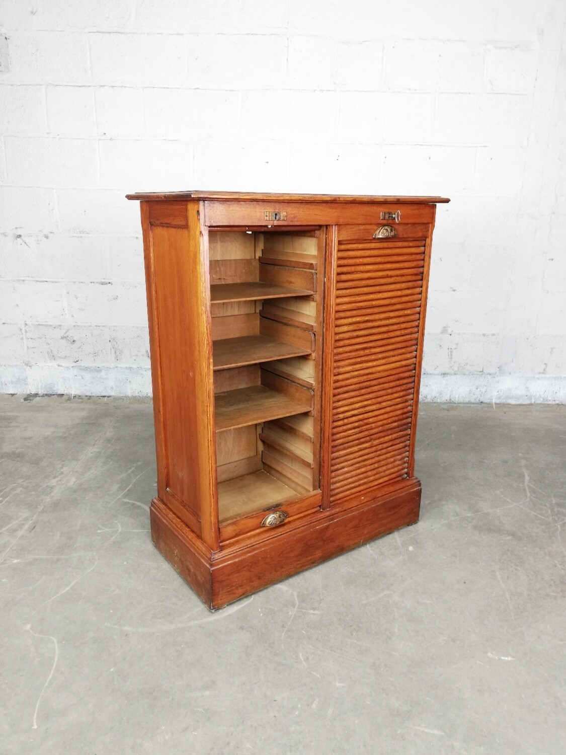 Antique double filing cabinet