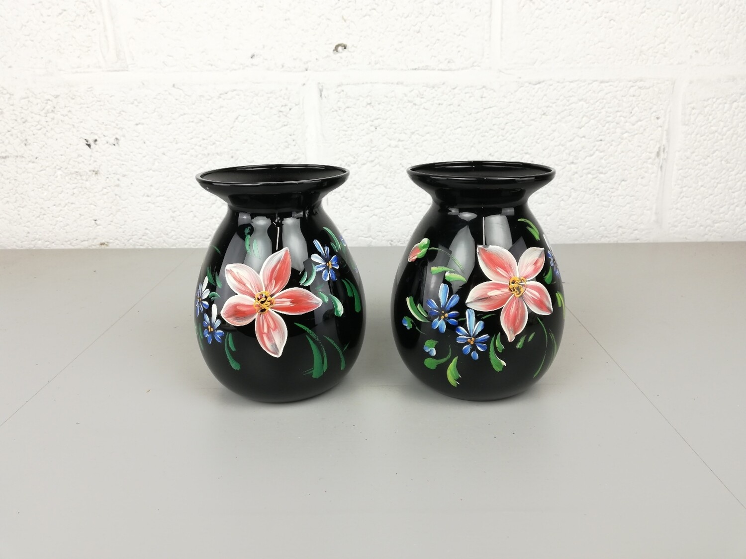 Pair of Boom glass vases