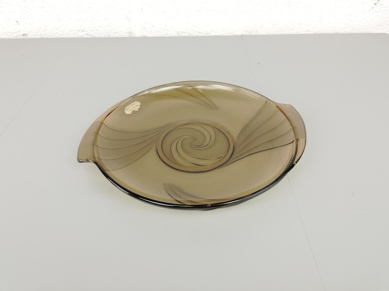 Glass art deco bowl