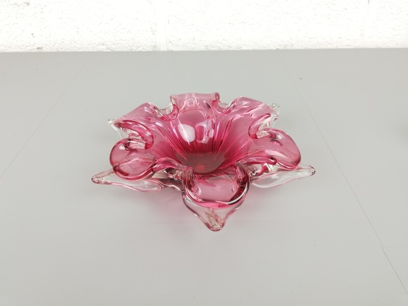 Vintage pink glass bowl