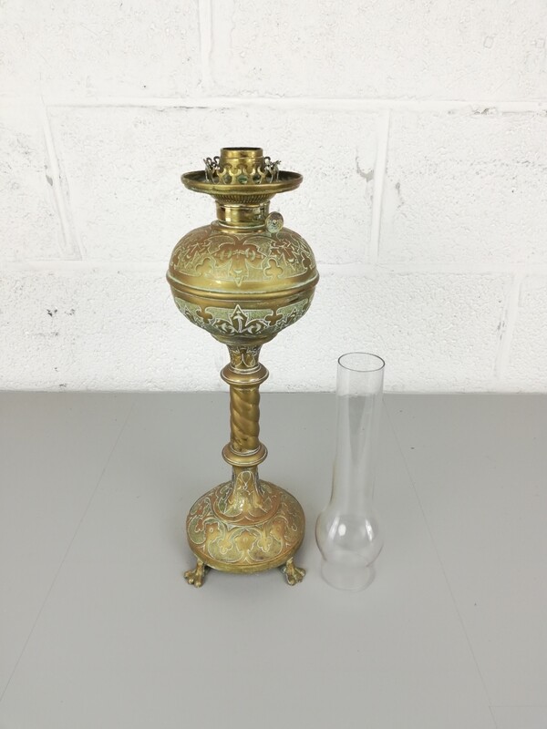 Antique Herstal oil lamp