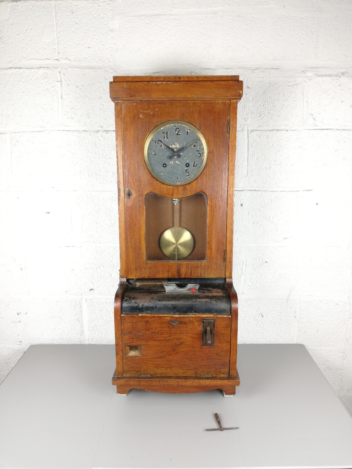 Antique factory time clock