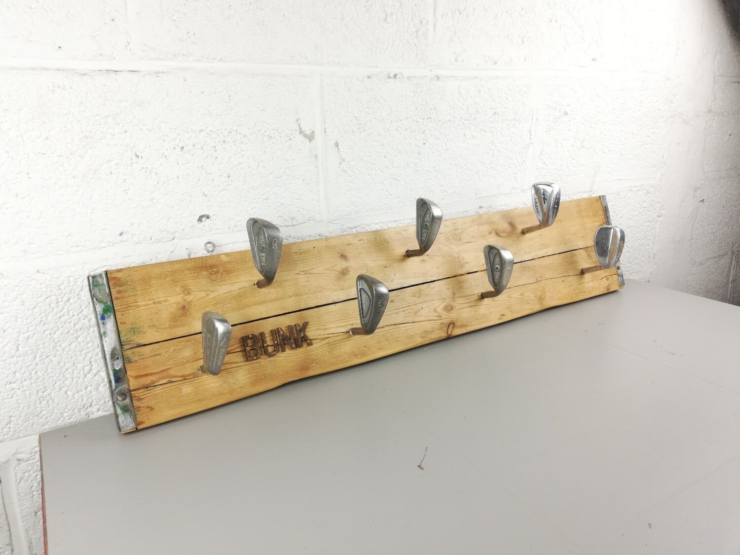 wall coat rack from golf sticks