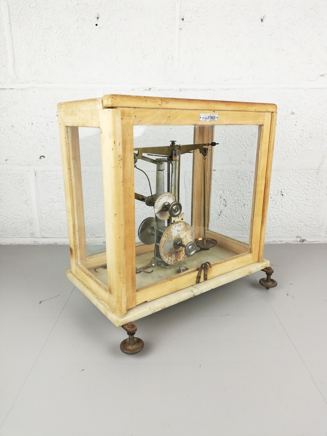 Pharmacist scale in cabinet